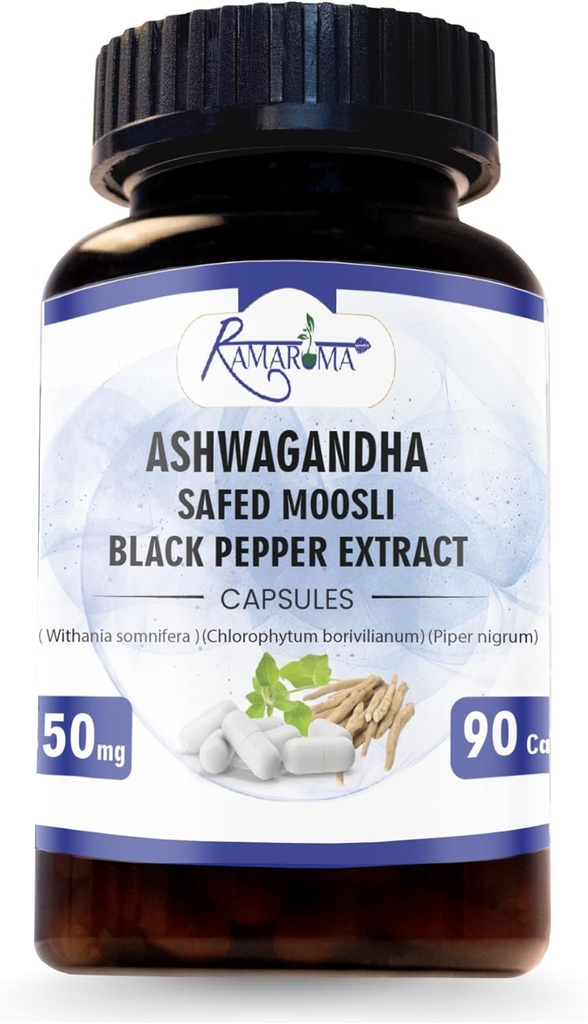 Ashwagandha kapslar 2,100 mg - 90 kapslar Ashwagandha Powder och Root Extract.