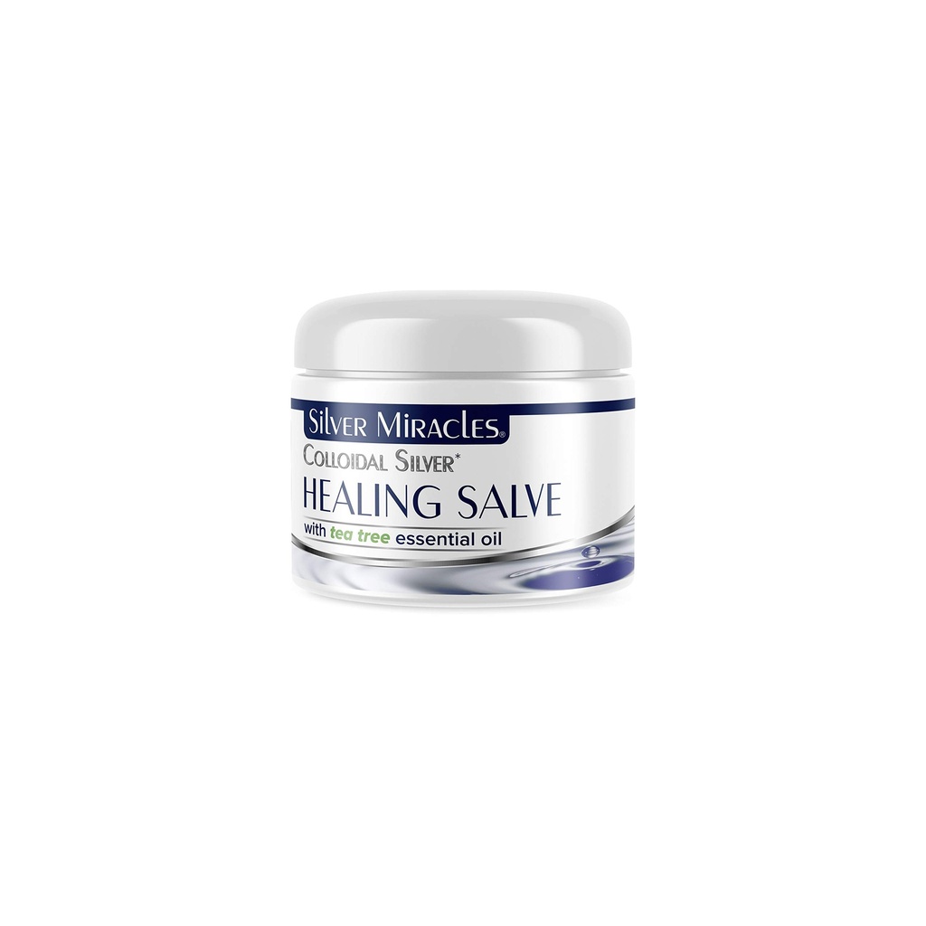 Silver Miracles Colloidal Silver Tea Tree Salve - hjälper till att läka och skydda - 1oz