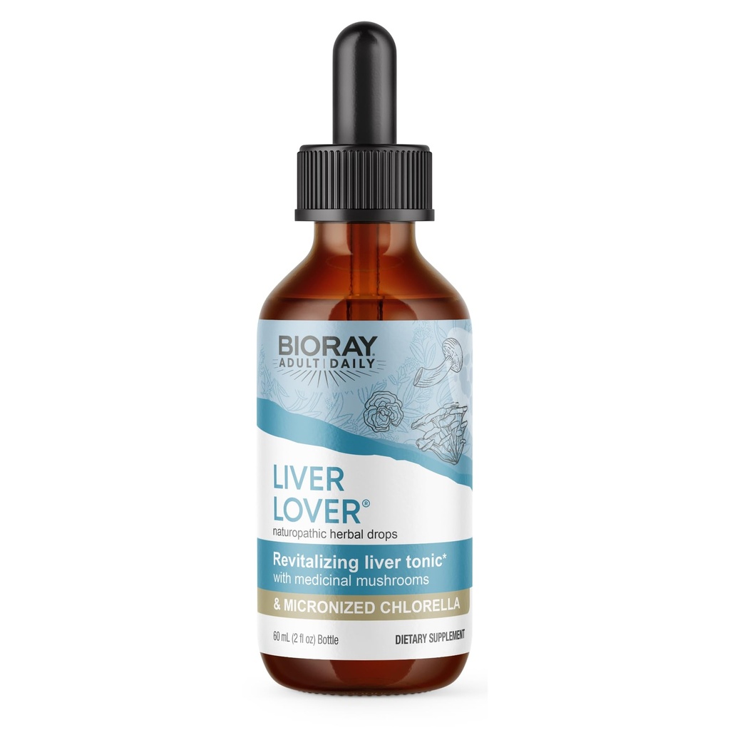 BIORAY Daily Liver Lover - 2 fl oz - Tukee maksa ja lisämunuaiset - ei-GMO, Vegan, Gluteeniton