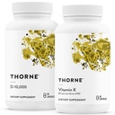 THORNE - Bone Health Bundle - D3-vitamiini ja K-vitamiini - Tukee terveitä luut, hampaiden lihakset, sydän- ja verisuonitautien, ja immuunitoiminta - 30-60 Tarjoilut