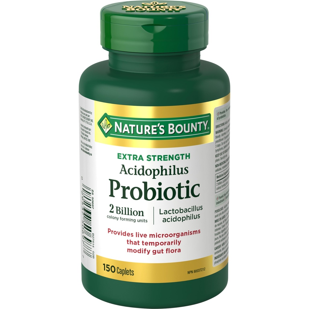 Nature's Bounty Acidophilus Probiootti 2 miljardia, 150 kapseleita