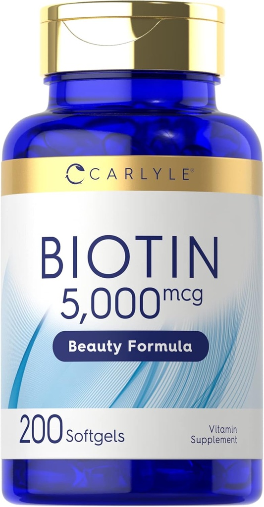 Carlyle Biotin 5000mcg Softgels 200 Count ...