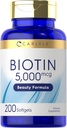 Carlyle Biotin 5000mcg Softgels 200 Count ...