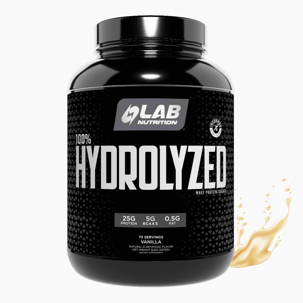 100% Hydrolyzed Whey Protein Isolate (5 kiloa, Vanilla Flavor) 25gr proteiinia, Build Lihas, Lean lihasten kasvu, helppo digestio, Gluteeniton, laktoositon, nopea absorbing.