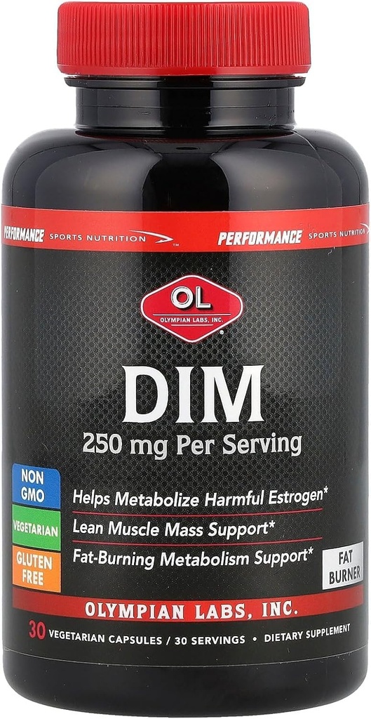Olympian Labs Performance DIM Supplement 250mg - DIM Diindolyylimetaani 30 kapselia (30 päivän toimitus)