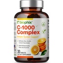 C-1000 mg 30 tablettia Complex - Vegaani ja kalsium Citrus Bioflavonoidit Acerola Rutin - tukee immuuniterveyttä