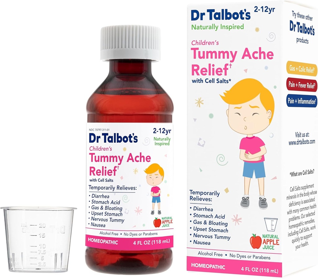 Tohtori Talbot's Children's Mamba Ache Relief Medicine - 4 oz - Sisältää Annostus Cup - 2-12 vuotta vanha - Natural Apple Flavor (Pakkaus Varies)