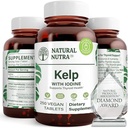 Natural Nutra Kelp Jodi Kilpirauhasen tuki täydentää, vahvistaa immuunijärjestelmää, ja Regulates Metabolia, Vegan Sea Kelp, Non GMO, Atlantic Sourced Seaweed Extract, 225 mikrog, 250 tablettia (Pakkaus 2)