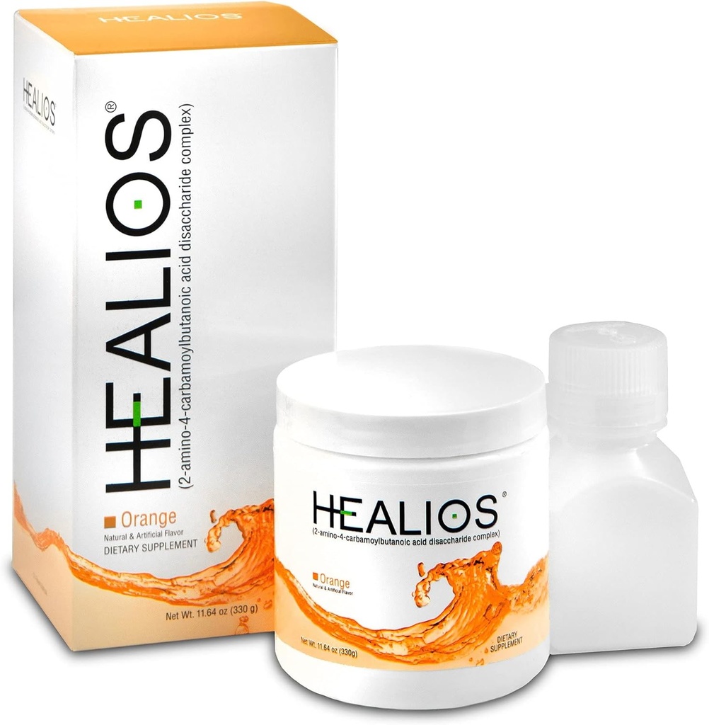 Healios Orange Flavor Oral Health and Dietary Supplement, Powder Form, Luonnollisesti L-glutamine Trehalose L-arginiini, 11.64 Ounces