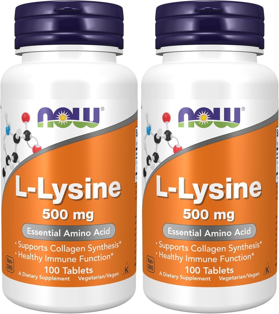 NYT lisäravinteet, L- Lysiini (L-Lysine Hydrochlorothiade) 500 mg, Aminohappo, 100 kpl (Pakkaus 2)