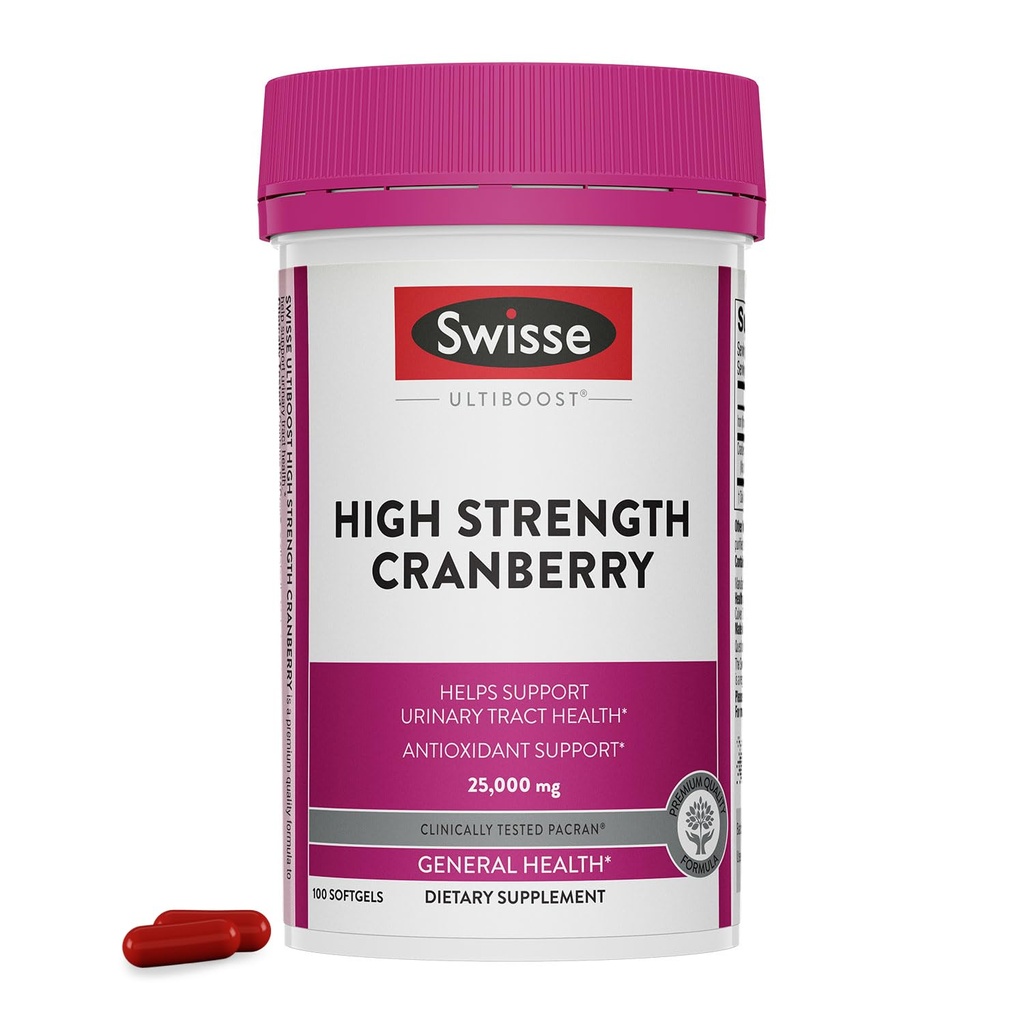 Swisse Cranberry pillereitä naisille ja miehille PACran Cranberry Extract täydennysosa 25000 mg 