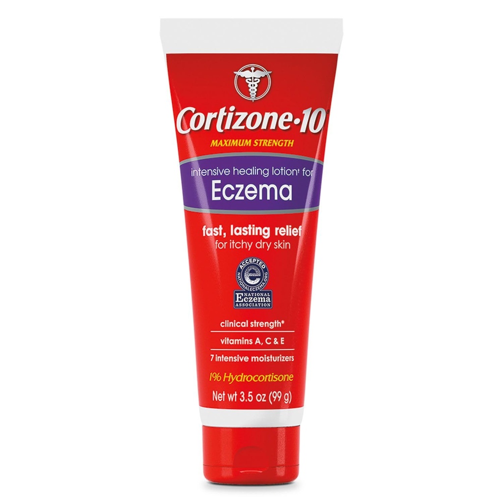 Cortizone 10 Maximum Strength Intensive Healing Lotion for Ekseema, 3,5 oz Pack 1
