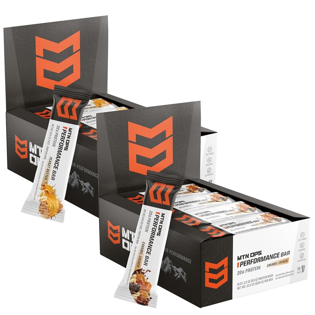 Suorituskyky Bars Karamelli Crunch + maapähkinävoi Bliss Bundle