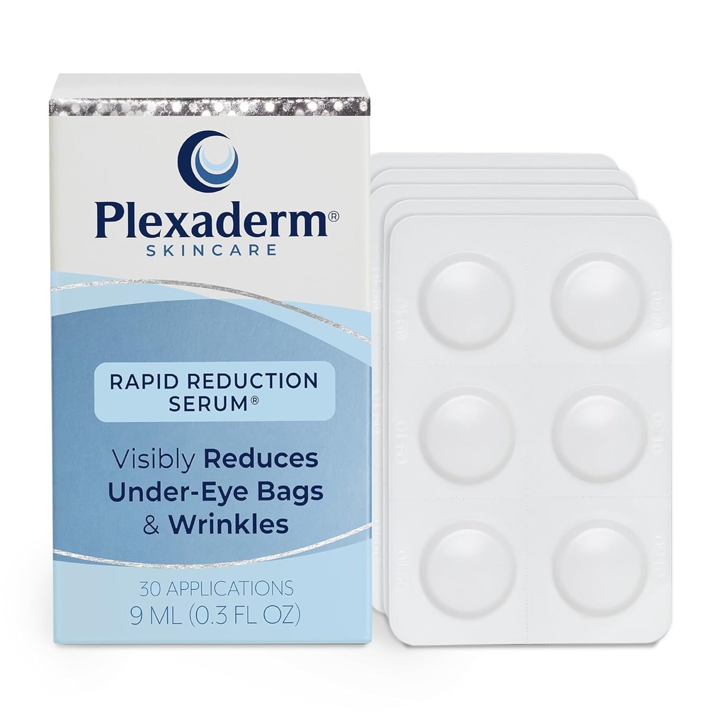 Plexaderm Rapid Reduction Eye Serum - Näkyvästi Vähentää Under-Eye Laukut, Rypyt, Tummat ympyrät, Fine Lines & Crow's Jalat Välittömästi, Anti ikääntyminen ryppyjen poistolaite kasvoihin, 30 Yksi käyttö pod
