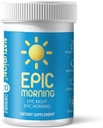 Epic Morning - Liver Detox & Repair Supplement DHM, Milk Thistle, C-vitamiini, B1, B2 & Pomegranaatti - Luonnollinen granaattiomena & Peach Flavor - 20 purutablettia maksan tuki & aamulla Recovery