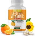 Liposomaalinen C-vitamiini 1500 mg, C-vitamiinin täydennysosa - suuri imeytyminen Askorbiinihappo - Immuuni-tuki täydentää & auttaa kollageenin tuotanto - 180 kapselia