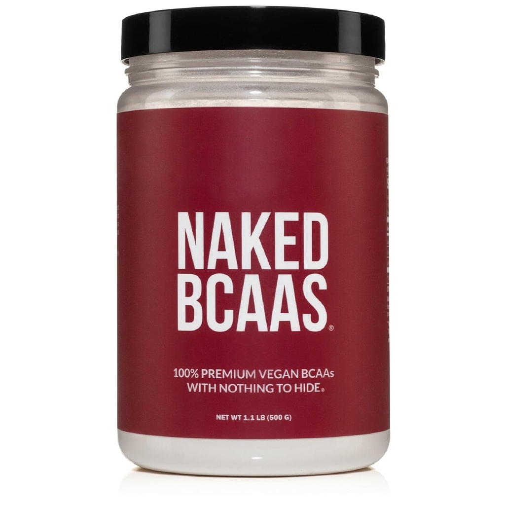 NAKED BCAAs Aminohapot jauhe, vain 1 Ainesosa, puhdas 2:1:1:1 Formula, kasvismakuinen haaraketju Aminohapot, Instantized Kaikki luonnolliset BCAA täydentää - 500 grammaa, 100 tarjoilua