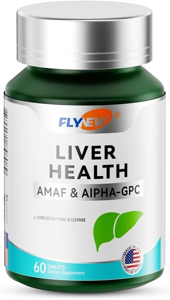 Maksan terveys, detox & repair, maksan tuki valmistettu Yhdysvalloissa, NADH & Alpha-GPC, PQQ, L-Theanine, GMP, 60 tablettia