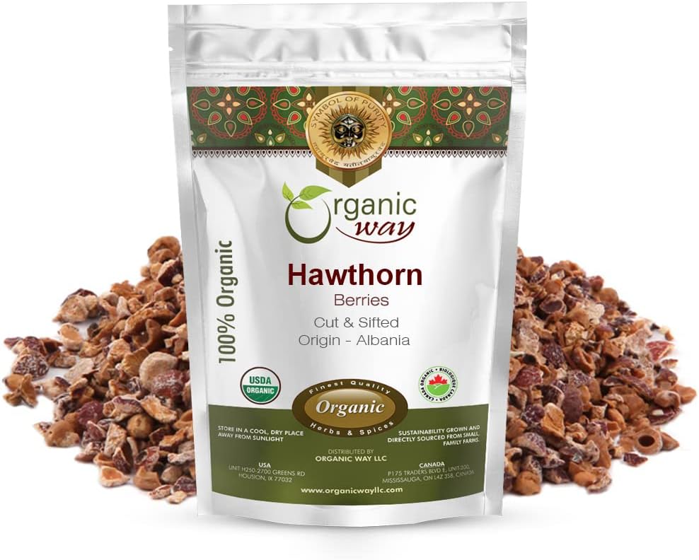 Organic Way Hawthorn Marjat Leikkaa & Sifted (Crataegus monogyna) - European Wild-Harvest ...