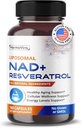 Liposomal NAD+ 600 mg Resveratrol 200 mg Cellular Energy & Healthy Aging 180 kapselia Vegaani, ei-GMO, USA Made