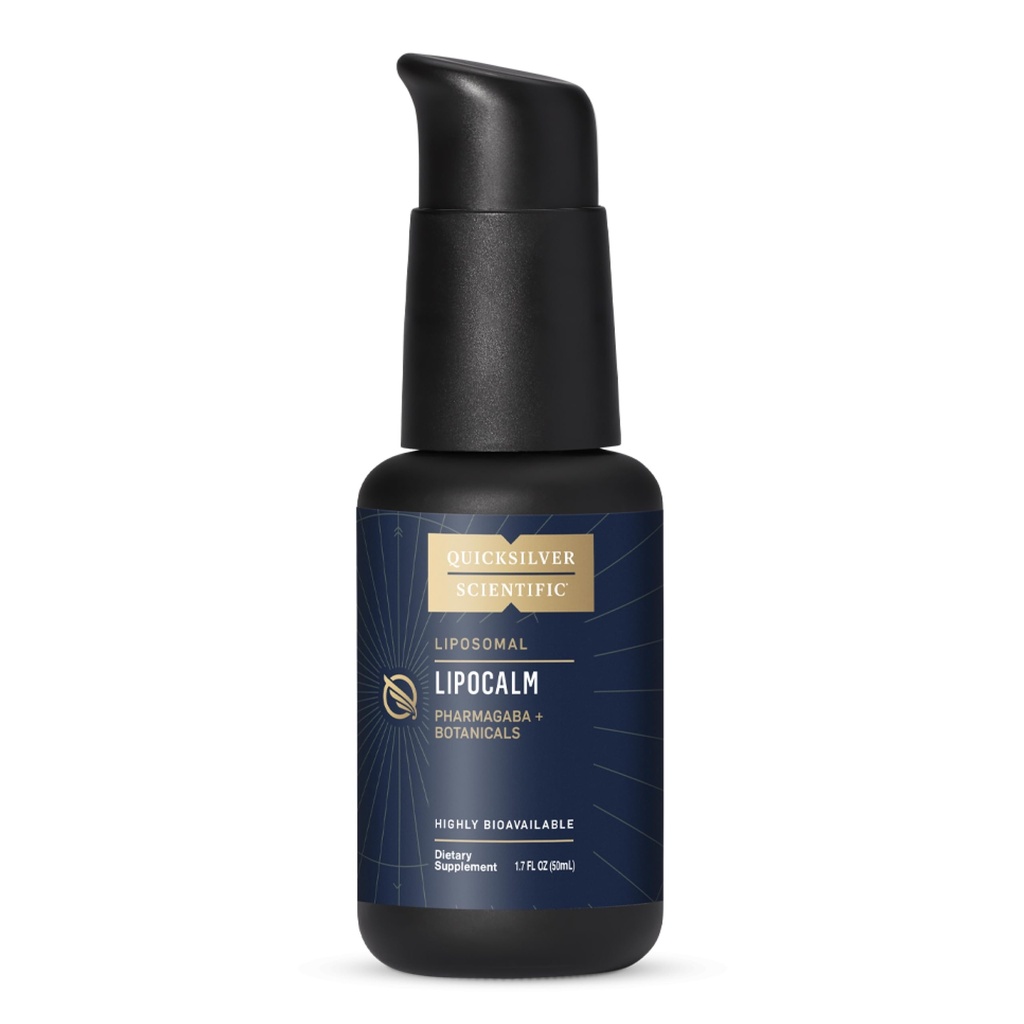 Quicksilver Scientific LipoCalm - Liposomal GABA kanssa Yrtit rentoutumista tukea - kamomilla, Passionflower Yrtti & Skullcap täydentää rauhan mielen ja unen rauhoittaa tukea (1.7oz / 50ml)