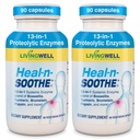 HEAL-N-SOOTHE yhteiset tukilisät - Proteolyyttiset Entsyymit kuten Bromelain & Papain, Boswellia, Turmeric & Ginger- edistää proteiinin Ruoansulatuskyky & kehon puolustus hyvinvointi- 90 Count (2 Pack)