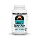 Source Naturals Alpha Lipoic Acid 100 mg tukee terveellistä sokeriaineenvaihduntaa, maksan toiminta & energiantuotanto - 120 kapselia