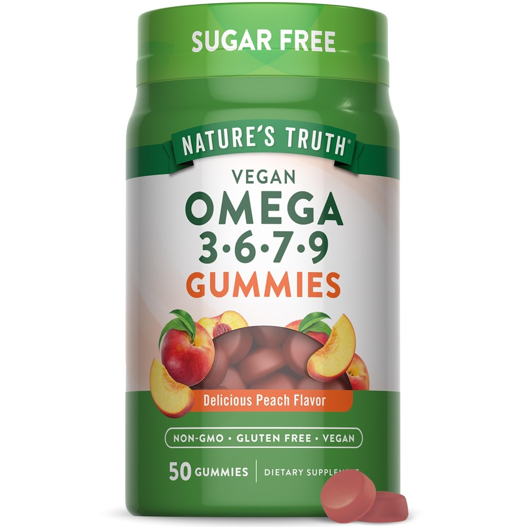 Nature's Truth Vegan Omega 3679 Gummies ... 50 Count...