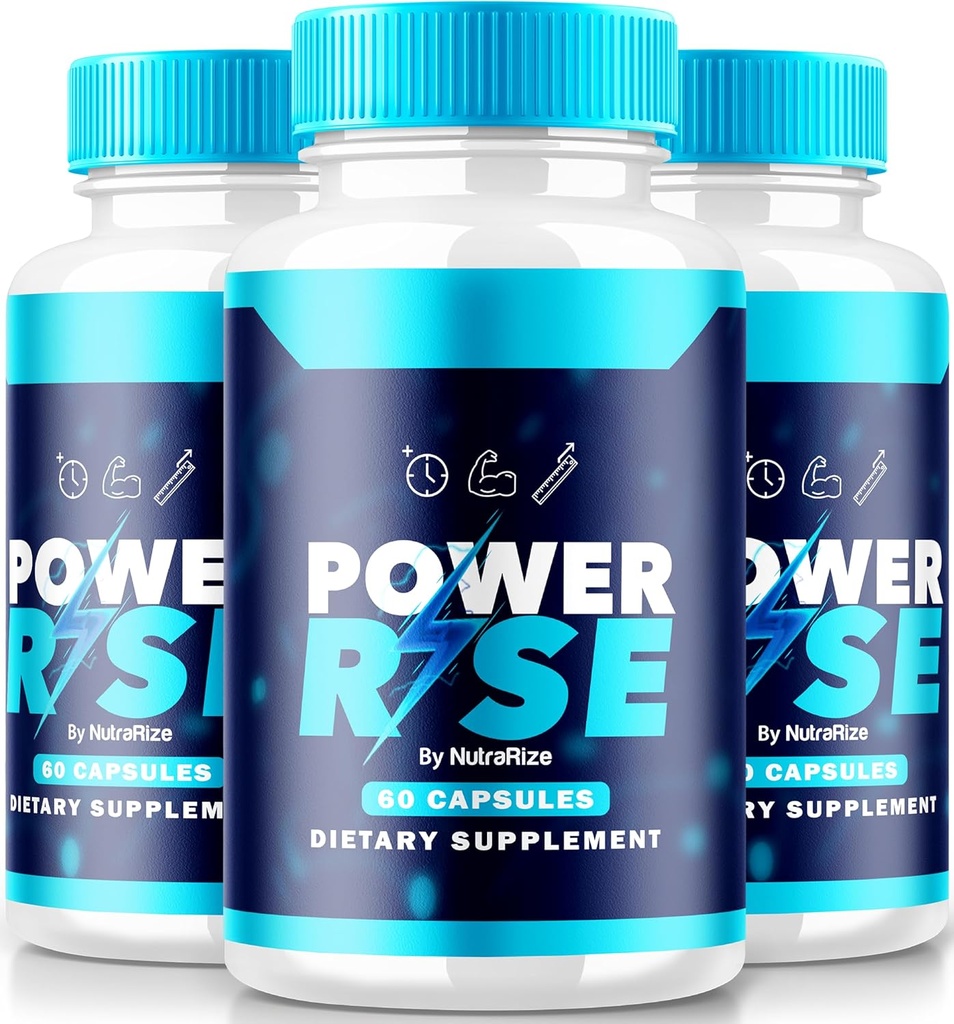 (3 Pack) Power Rise för män, Officiell PowerRise för Män Pills, All Natural Male Support för Peak Performance och Total Health, Premium Power Riser En Capsulas Pastillas Review (180 kapslar)