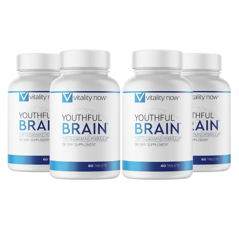 Nuori aivot 4 Bottle Bundle - Muisti ja aivot terveys tuki täydentää - aivojen Booster Clarity kanssa Bacopa Monnieri, Ginkgo Biloba, B12-120-Day Supply (240 kreivi)