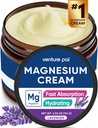 Venture Pal Magnesium Lotion, Uutinen Magnesium Cream for Sleep, Jalkakramps & Kipu, Lihasrelaksaatio, Rauhallinen, Kosteusöljyä, Shea Butter & Hyaluronic Acid, turvallinen lapsille