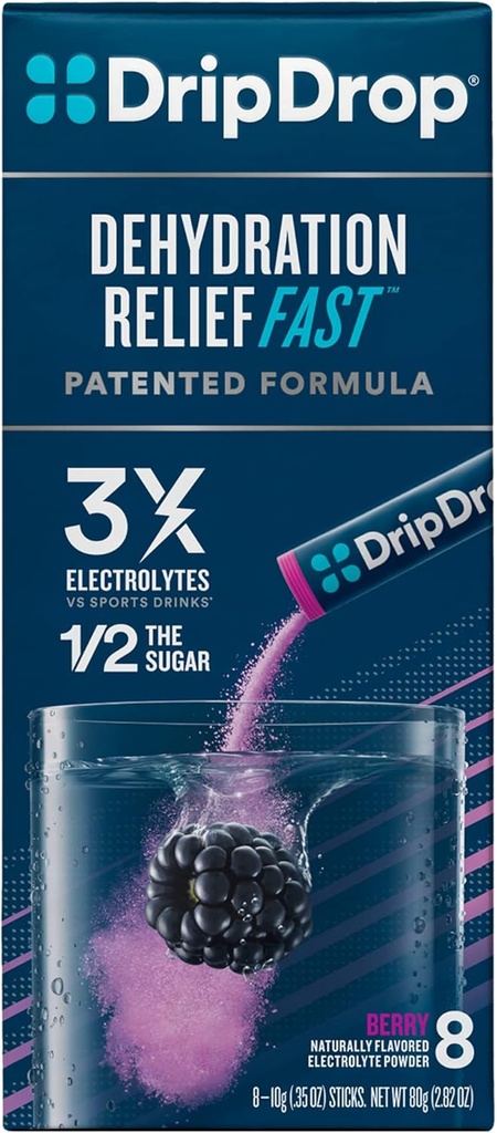 Pudota ORS Elektrolyyttihydraatiojauhetikut, Berry, 10g Sticks, 8