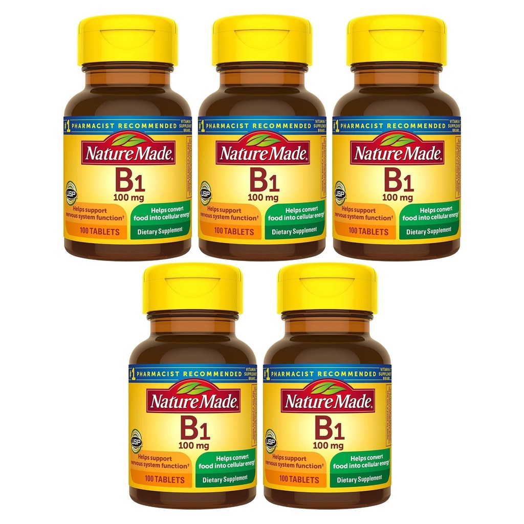 Valmistettu luonto B1 100 Mg 100 Määrä (5 pakkaus)
