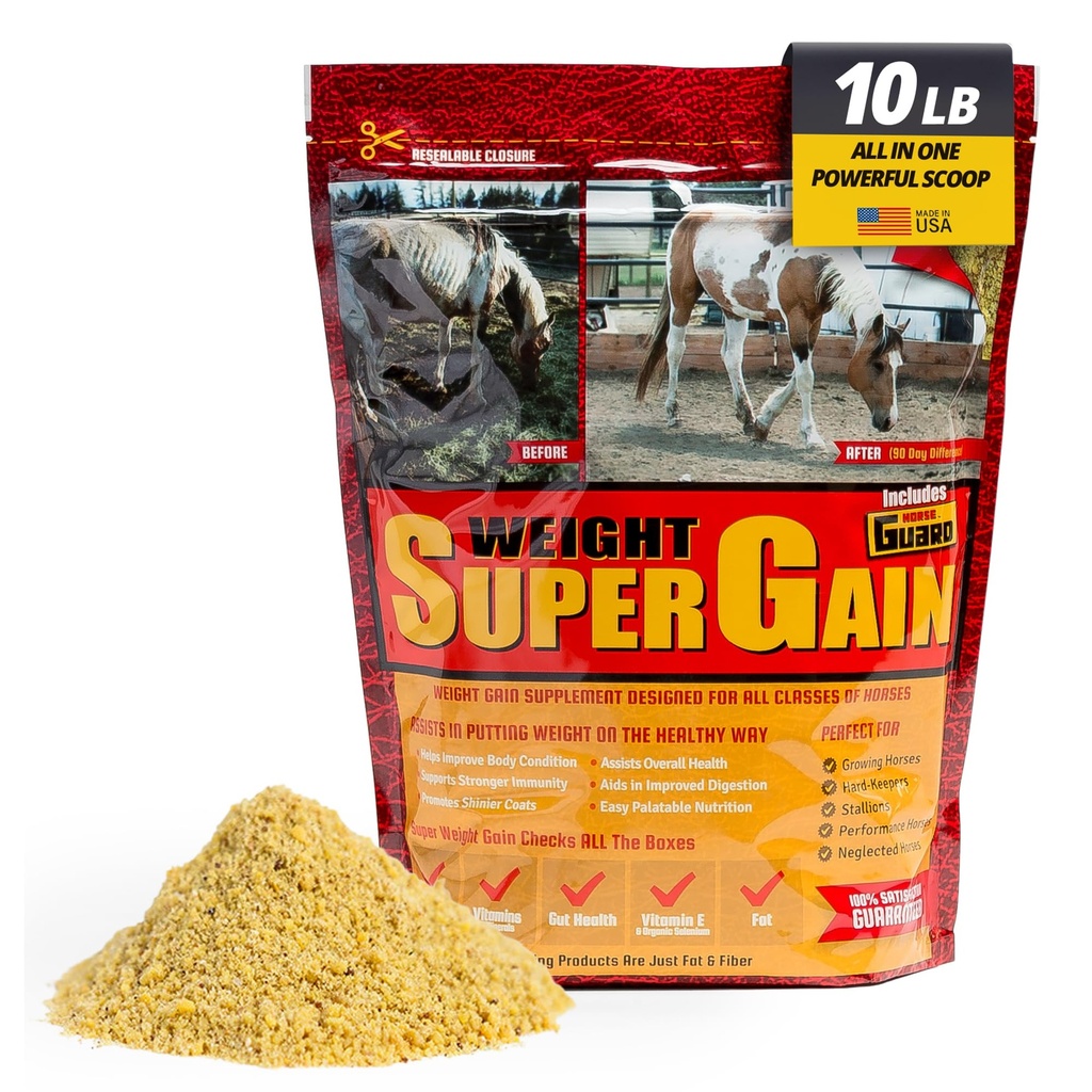 Super Painonnousu 10 lb, Equine Vitamiini Mineraali, Probiootti & Painonnousu täydennysosa