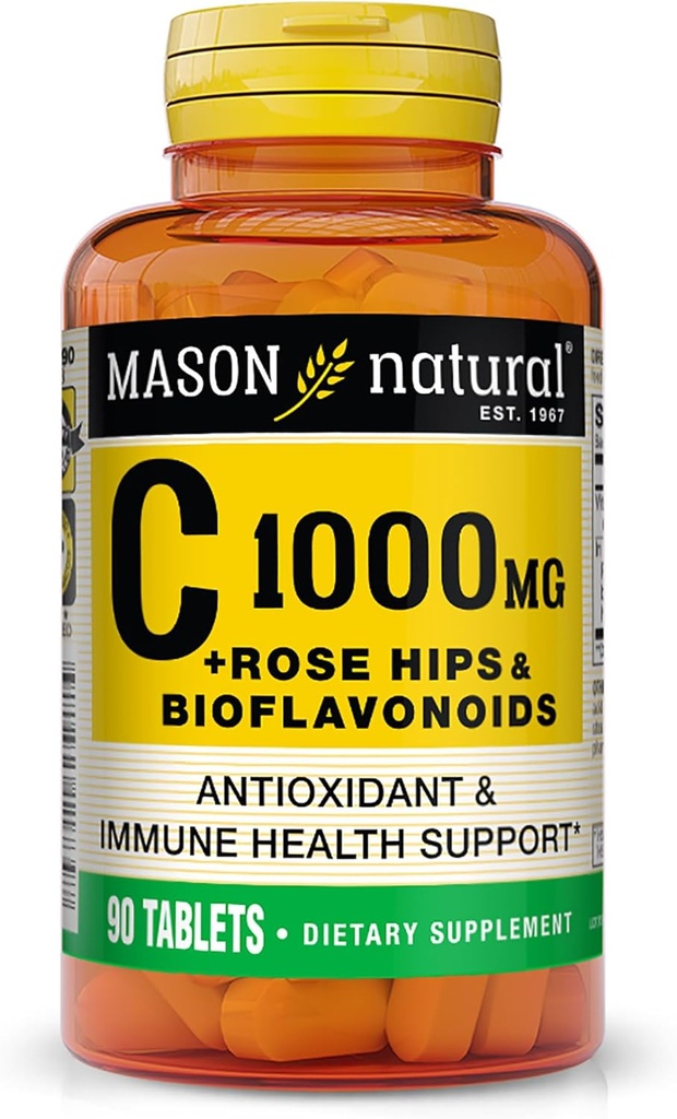 MASON NATURAL C 1000 MG Plus Rose HIPS ja BIOFLAVONOIDS Complex