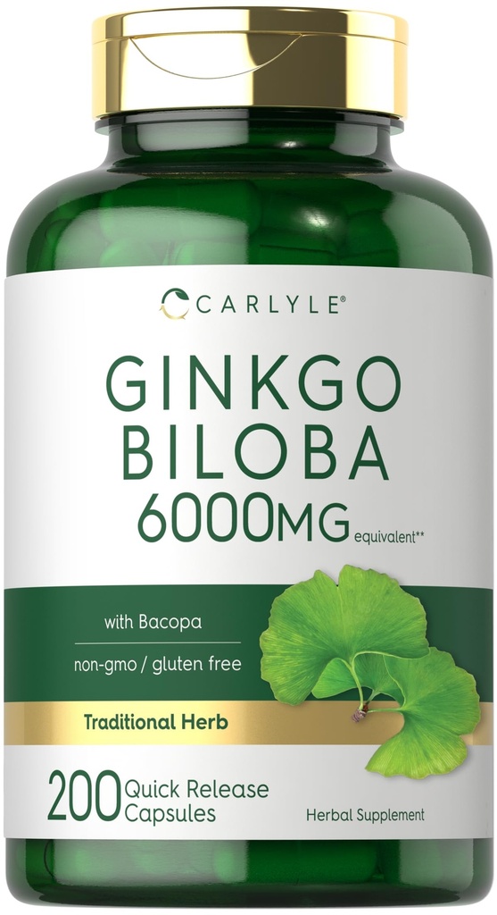 Carlyle Ginkgo Biloba pillereitä ... 6000 mg... 200 kapselia...