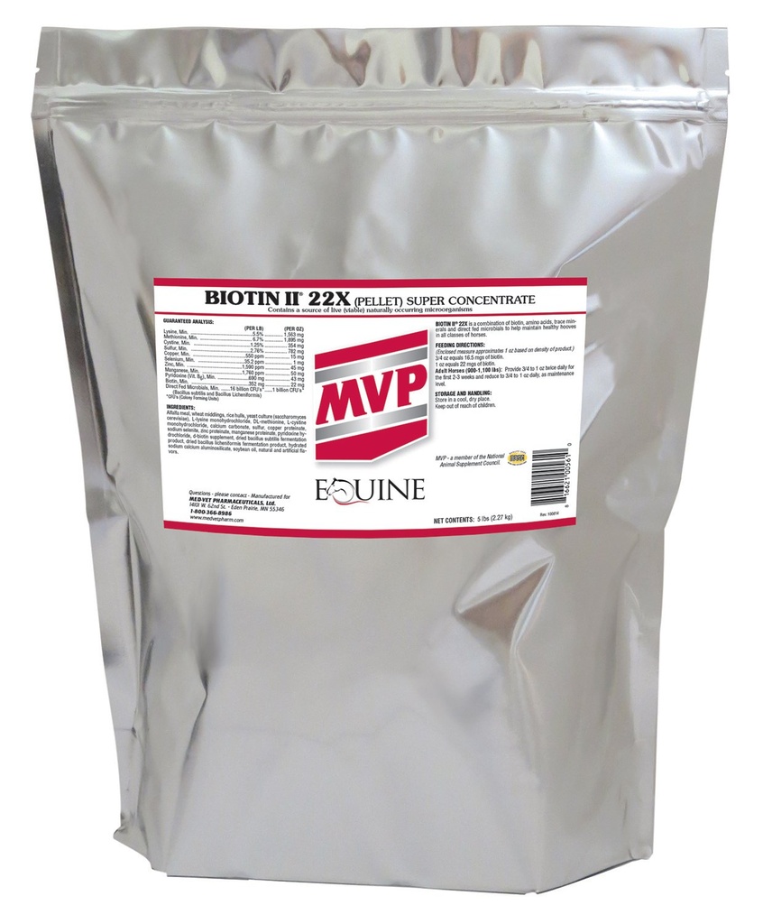 Biotin II 22X (5lb) Hevosten kavioiden lisäosa