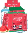 Avainaineet Elektrolyyttejä Powder Packets - Virkistävä vesimeloni 40 Pack Hydration Packets - Travel Hydration Powder - Ei sokeria, Ei kaloreita, Gluteeniton - Made in USA