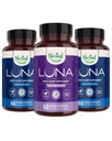 Nested Naturals Luna Melatoniinivapaa (120 Vegaanikapselia) & Luna Natural Sleep Aid with Melatoniini (60 Vegaanikapselia) for Deep Sleep Sleep