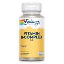 SOLARAY-vitamiini B Complex 50 mg - solumainen energia vitamiinit - Aineenvaihdunta ja hermo terveys tuki B12-vitamiini, B1-vitamiini, B6, niasiini, Foolihappo, Biotiini ja muut B-vitamiinit - Vegan, 100 VegCaps