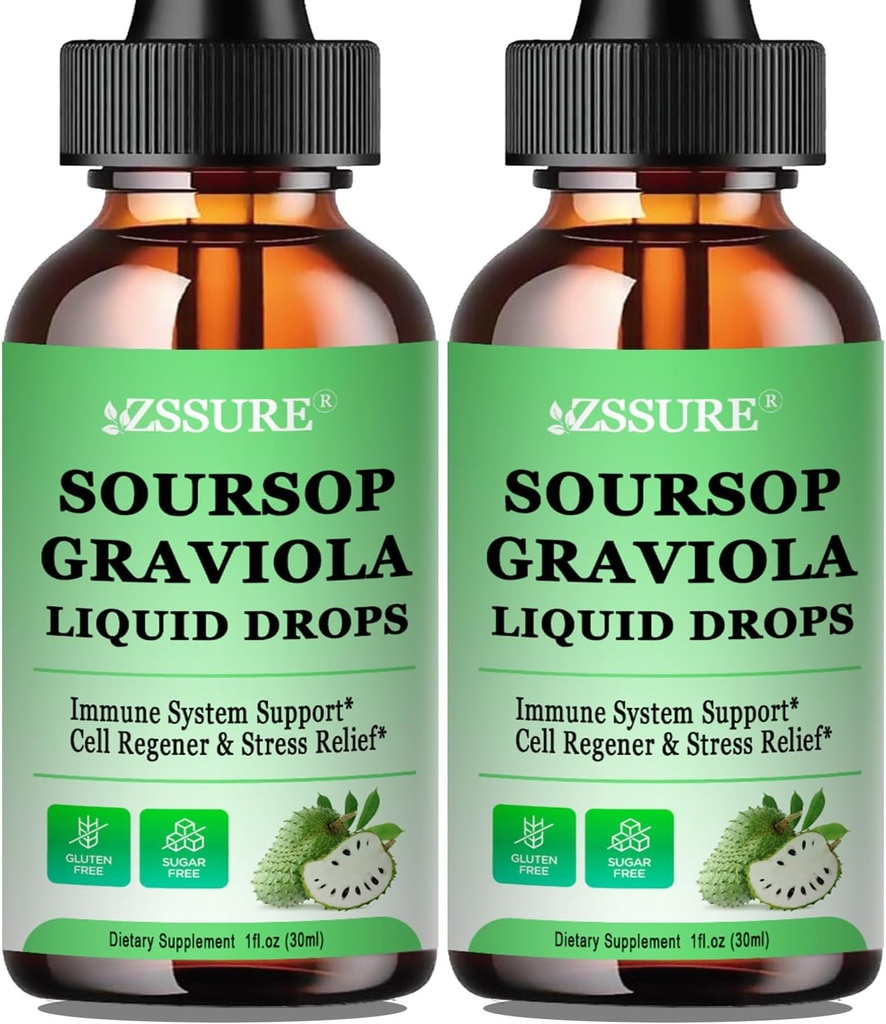 (2 pakkaus) Soursop Graviola Leaf Liquid Drop 