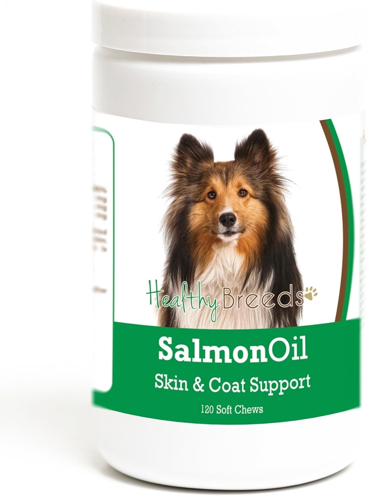 Terveellinen rotu Shetland Shetland Shetlanddog Salmon Oil Soft Chews 120