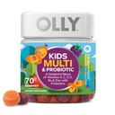 Olly Kids Multivitamiini & Probiootti Gummy, Ruoansulatuskanavan tuki, A-vitamiinit, D, C, E, B, Sinkki, Pureskeltava lisäravinteet, Berry Flavored, 35 päivän tarjonta - 70