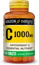 MASON NATURAL C-vitamiini 1000 mg, 100 päivän tarjonta, tukee tervettä immuunijärjestelmää, antioksidantti ja Essential Ravintoaine, 1 pakkaus