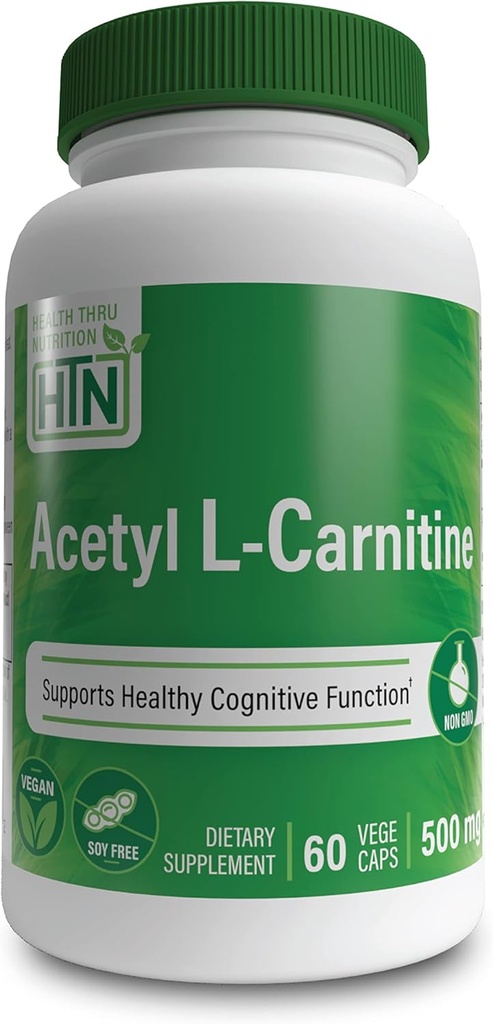 Asetyyli-L-karnitiini (500 mg, 60 kapselia)