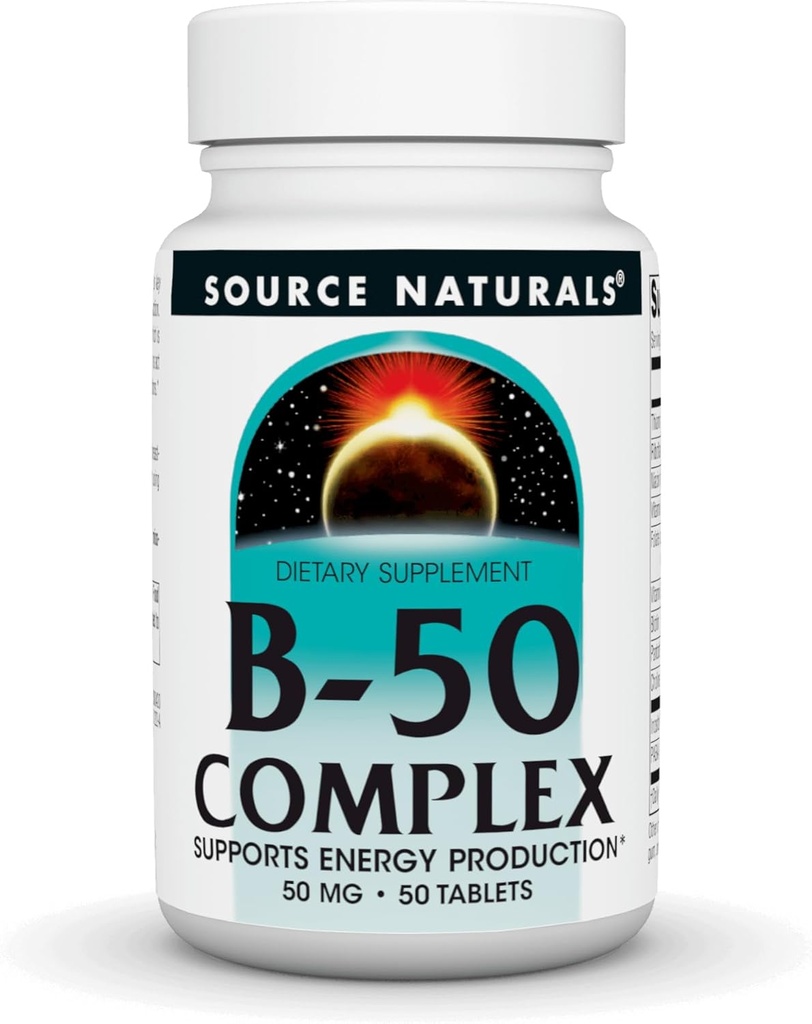 Lähde Naturals B-50 Complex, tukee energian tuotantoa* - 50 tablettia