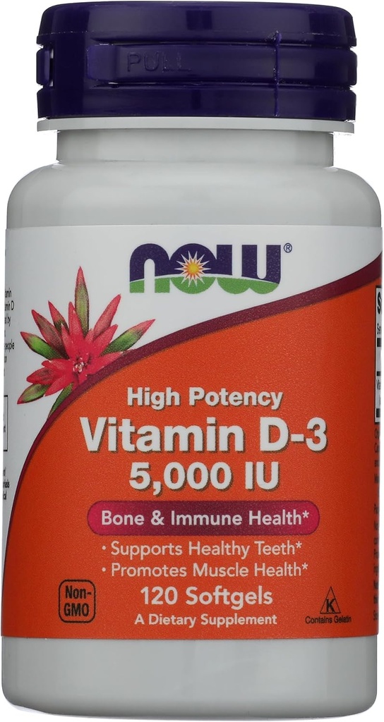 Nu livsmedel D3 5000 IE i olivolja, 120 CT