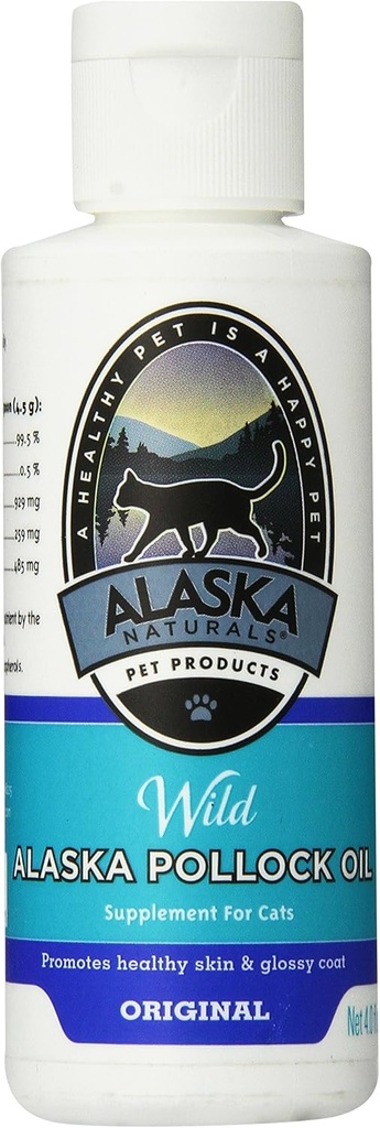 Alaska Naturals Lemmikki Tuotteet Pollock Oil for Dogs, 4-Ounce pullo