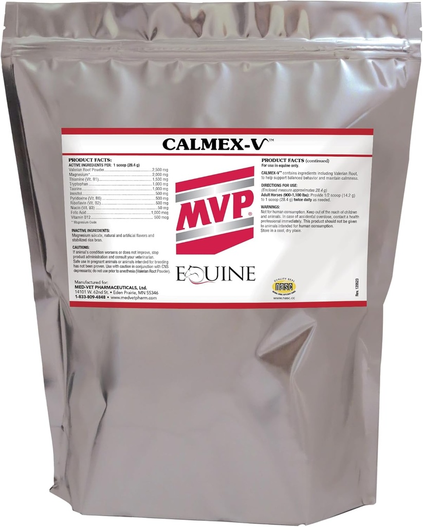 Calmex-V (5 lb) Rauhoittava tuki hevosille.