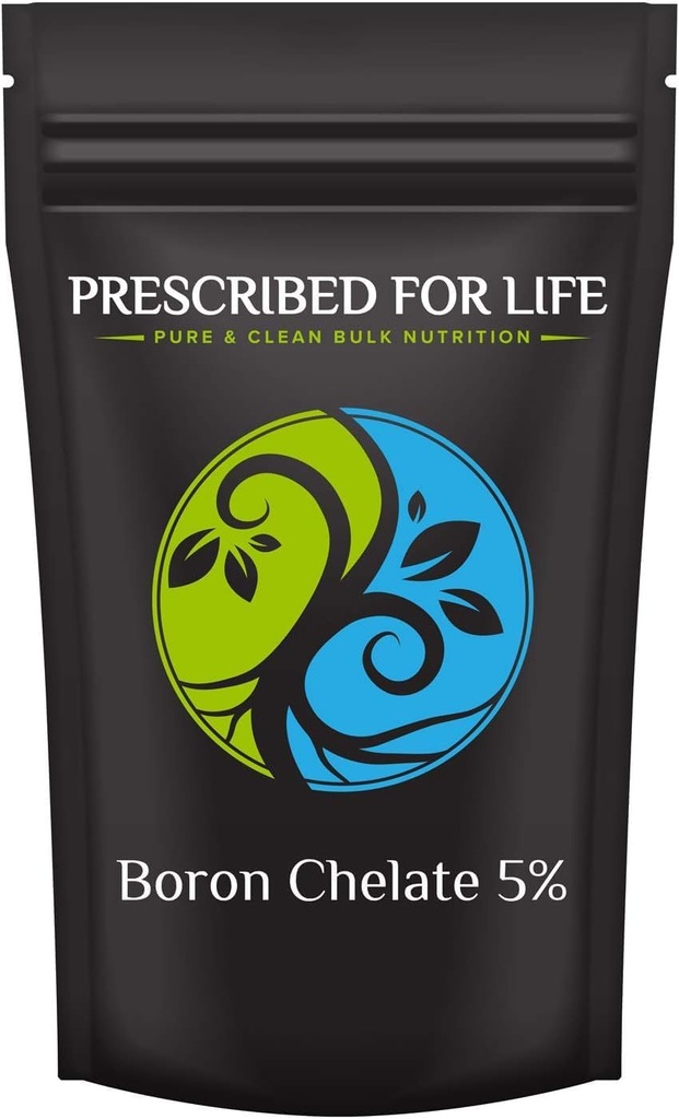 Määrätty for Life Boron Chelate 5% Jauhe, Luonnollinen Boron Supplement miesten ja naisten, Gluteeniton, Vegan, Ei GMO (340g)